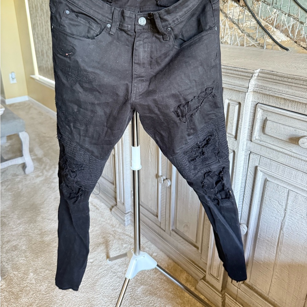 Jordan Craig Black Ripped Denim